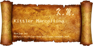 Kittler Marcellina névjegykártya